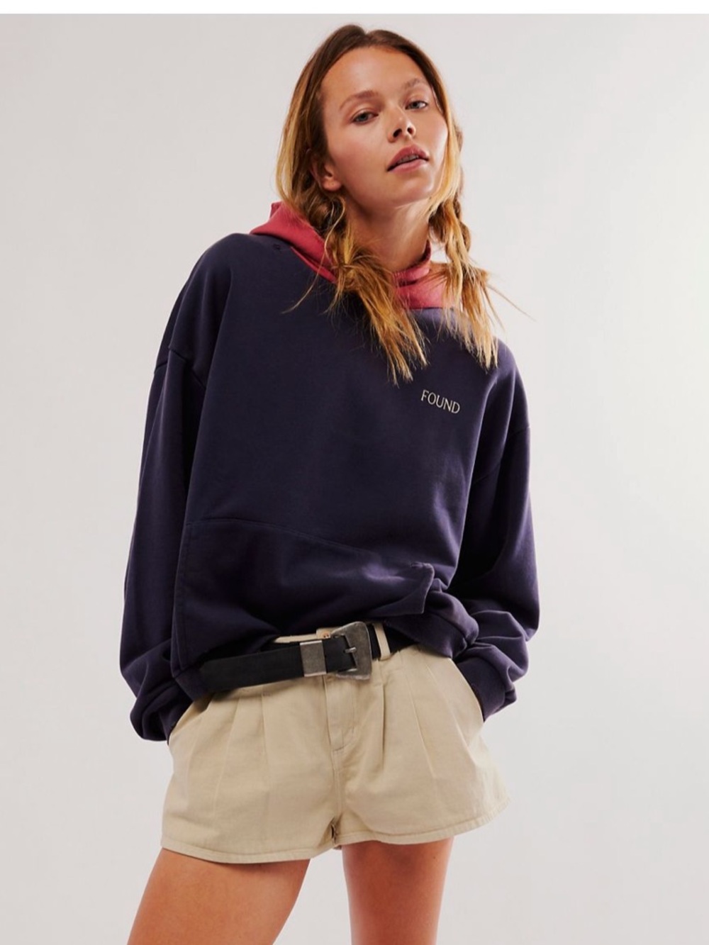 FOUND Colorblock hoodie xs